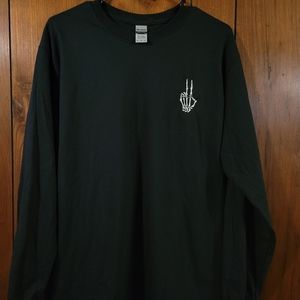 Black Embroided long sleeve shirt